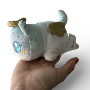Aphmau MeeMeows Angel Cat Plush Stuffed Animal Blue White Gold Halo Kitty Wing